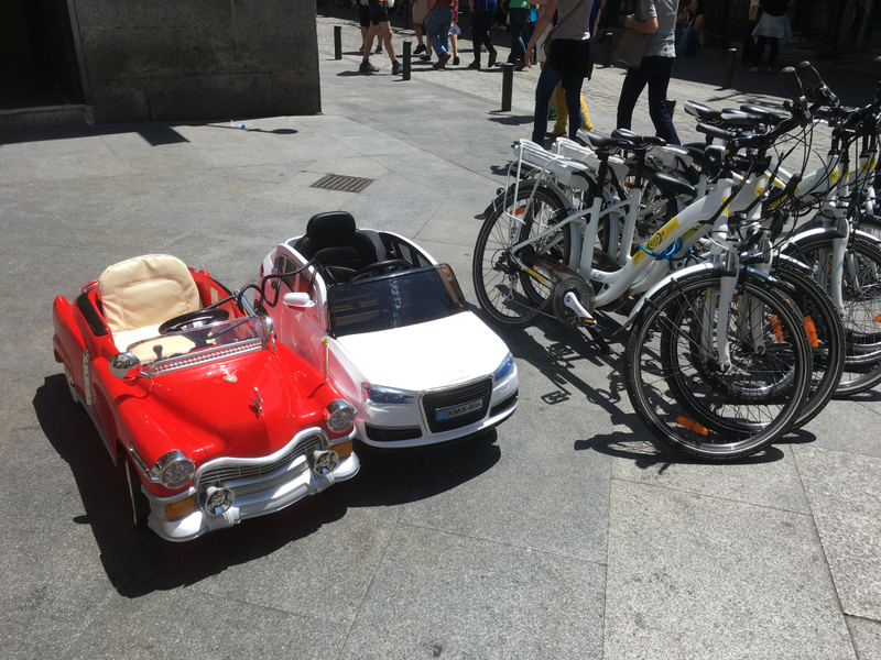 High end rental cars at the San Miguel Market